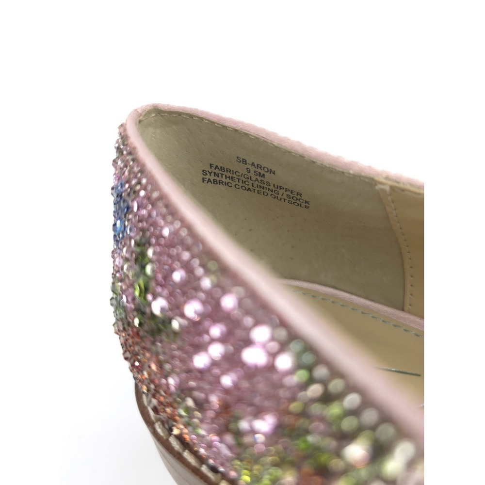 Betsey Johnson Women's 9.5M Aron Floral Bejeweled Rhinestone Penny Loafers - Picture 7 of 8